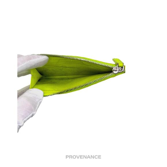 🔴 Balenciaga Logo Fragment Zip Card Wallet - Neon - Picture 8 of 10